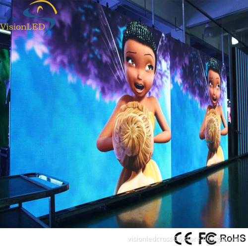 Full color SMD P6 fixed indoor LED display screen with iron cabinet video display